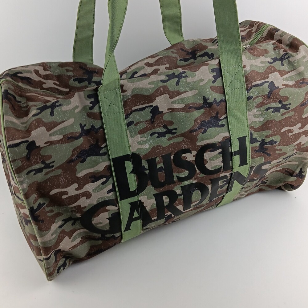 Busch Gardens Unisex Camouflaged Print Pattern Duffle Bag 24 X 14 X 10 Inch NEW